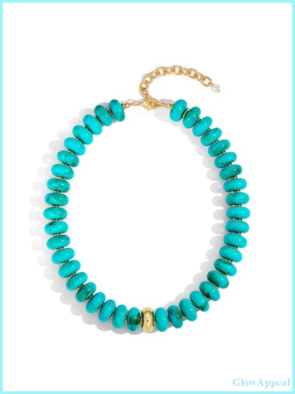 Gold Plated Beaded Choker Necklace 17.3in Adjustable Women's Jewelry